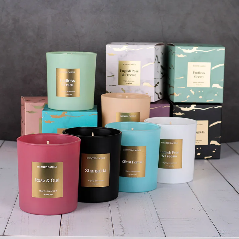 Wholesale 200g Colorful Scented Candles Luxury Soy Wax Scented Candle