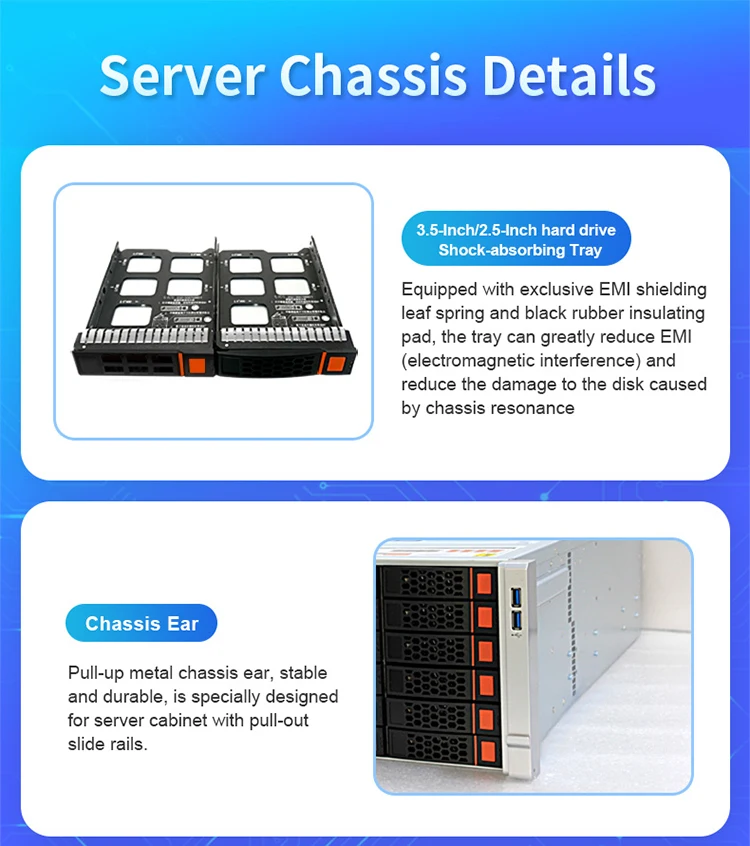 4U 24-bay Rackmount Chassis with Straight-through Backplane CC3K24-24S