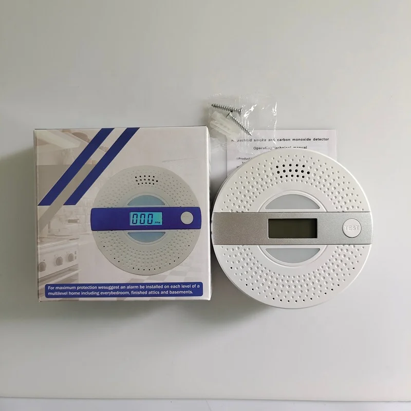 Independent Home Security 2 in 1 Combine CO Smoke Alarm Fire Smoke Detector and Carbon Monoxide Detector