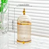 Champagne color tower bead stripesd dome jar - sa01