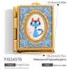 Libro dorado de 15 páginas con un gato azul.