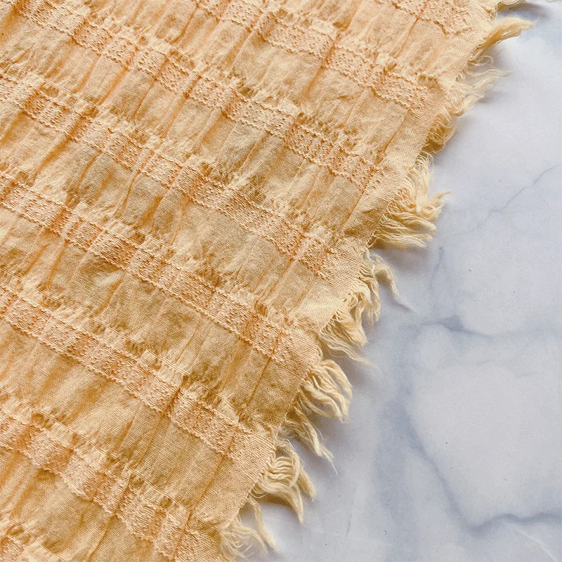 New Design All Cotton Fashion Stretch Cotton Crepe Jacquard Fabric