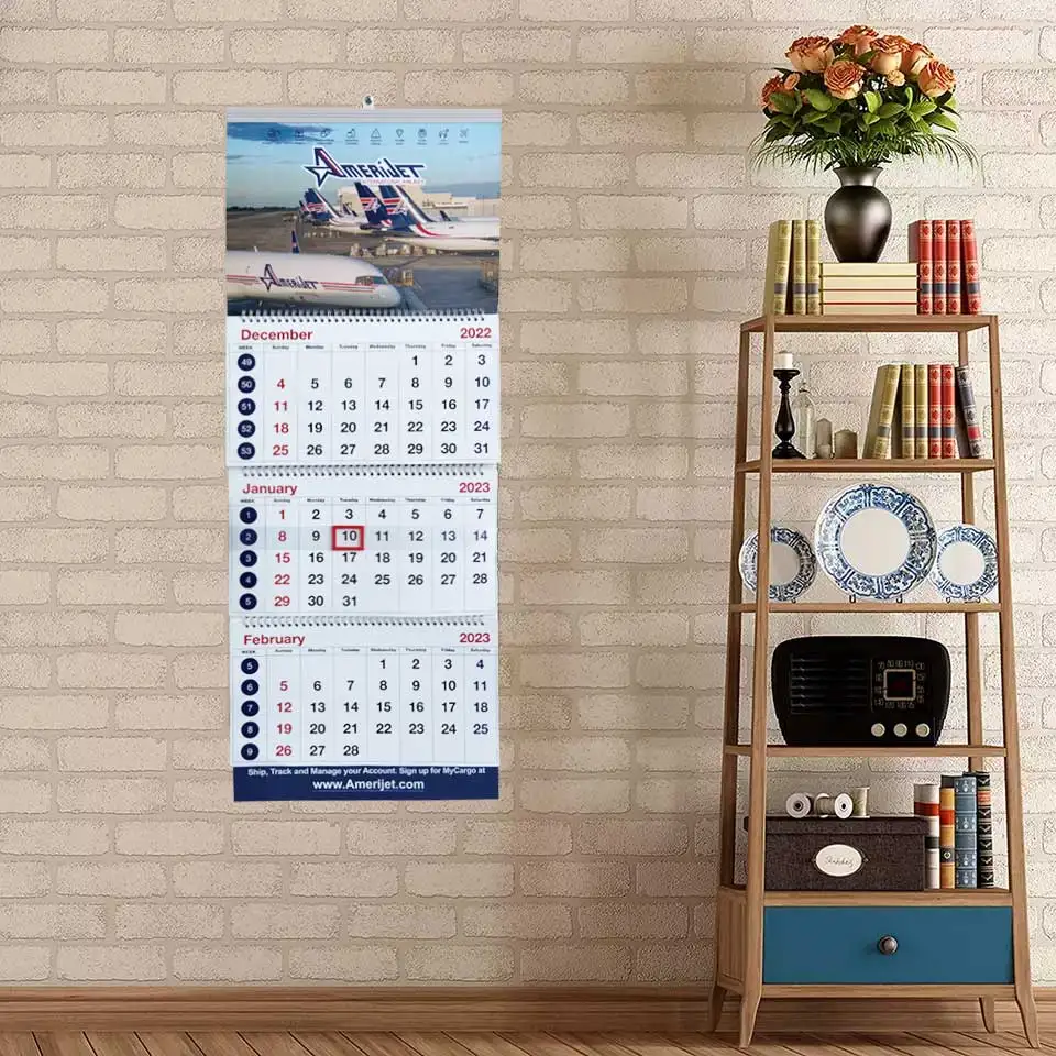 Печать на заказ компания сложенный 2024 2025 вертикальный 3 месяца страницу настенный