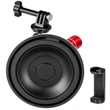 NEEWER 3" Suction Cup Aluminum Alloy Quick Release Mount Phone Holder Action Camera Adapter for iPhone for for Insta360 CA104 detail image
