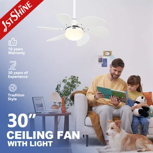 1stshine Ceiling Fan Light Reversible MDF Blades Silent DC Motor Small 30 Inches Ceiling Fan