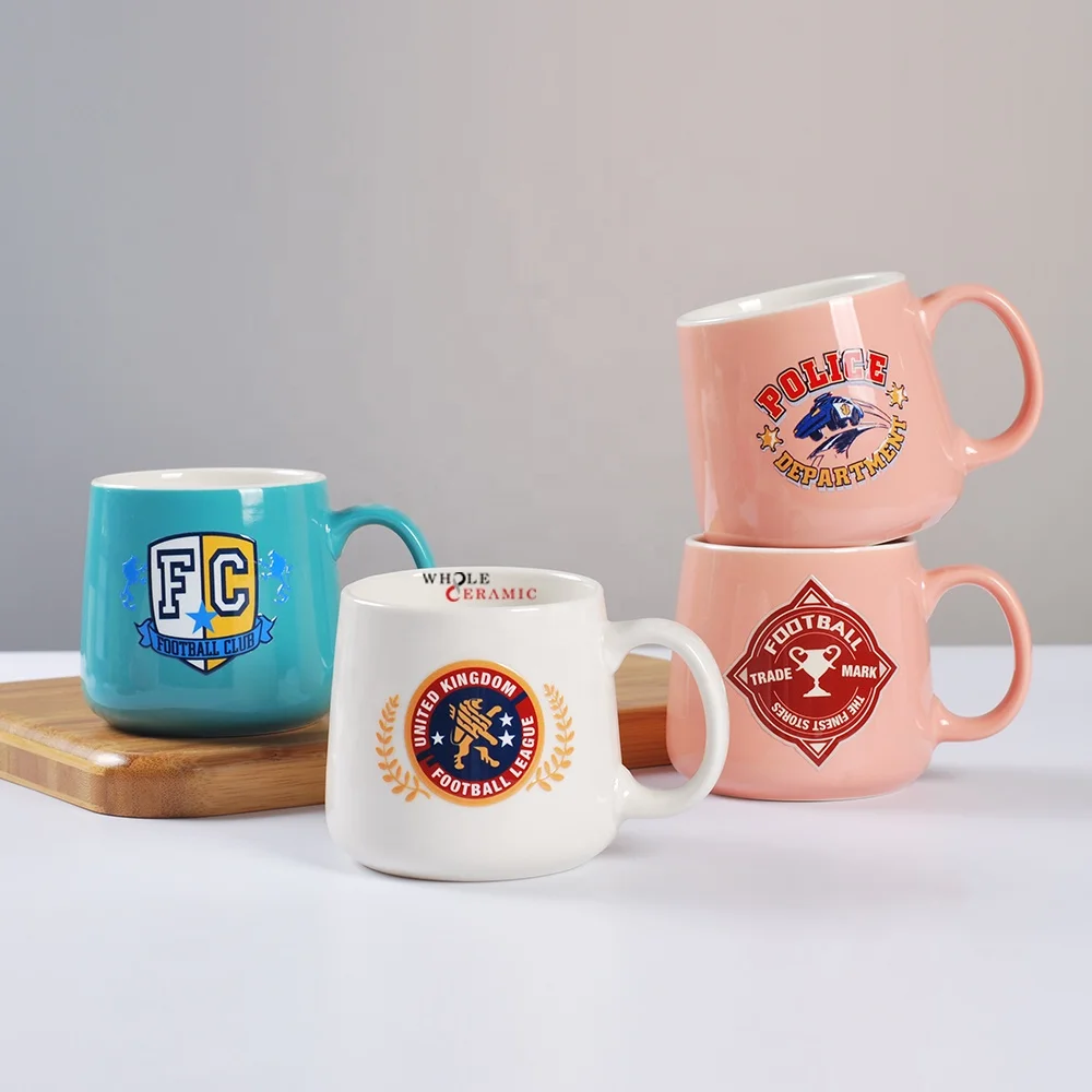 Wholesale Customizable Logo Color Ceramic Coffee Milk Water Mugs for Promotional Gifts and Advertising in Various Shapes