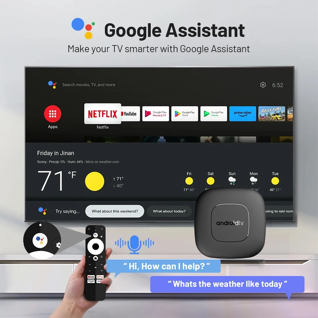 New 8K Smart Set-top Box Voice Remote Android 14 TV Box HDR Streaming Media Watch ONN TV Box