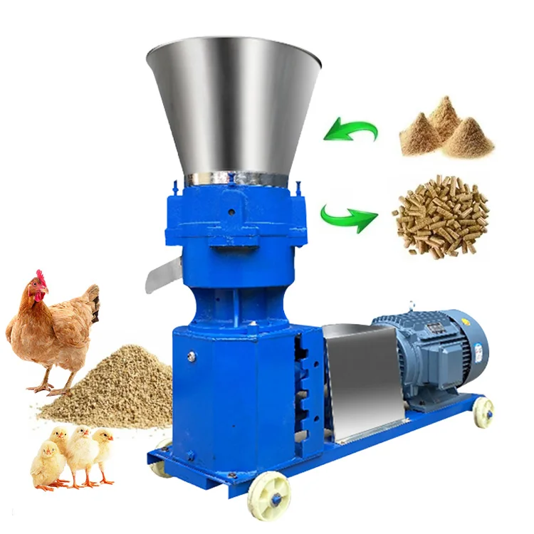 chicken feed farm wood sawdust straw making pelleting animal home use live stock feed pellet machine