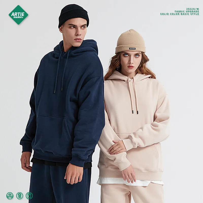2023 Fall Winter Couple Solid Color Artiemaster Hooded Sweatshirts Custom Polar Fleece Pullover Heavyweight 360G Classic Hoodies