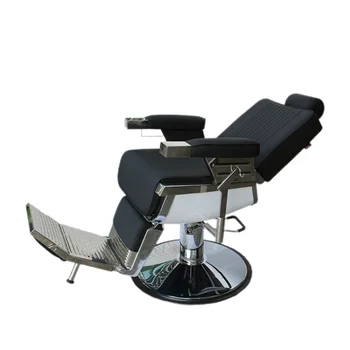 Classic Euro Style Reclining Metal Barber Chair for Barber Shop Affordable Price Fashionable Design