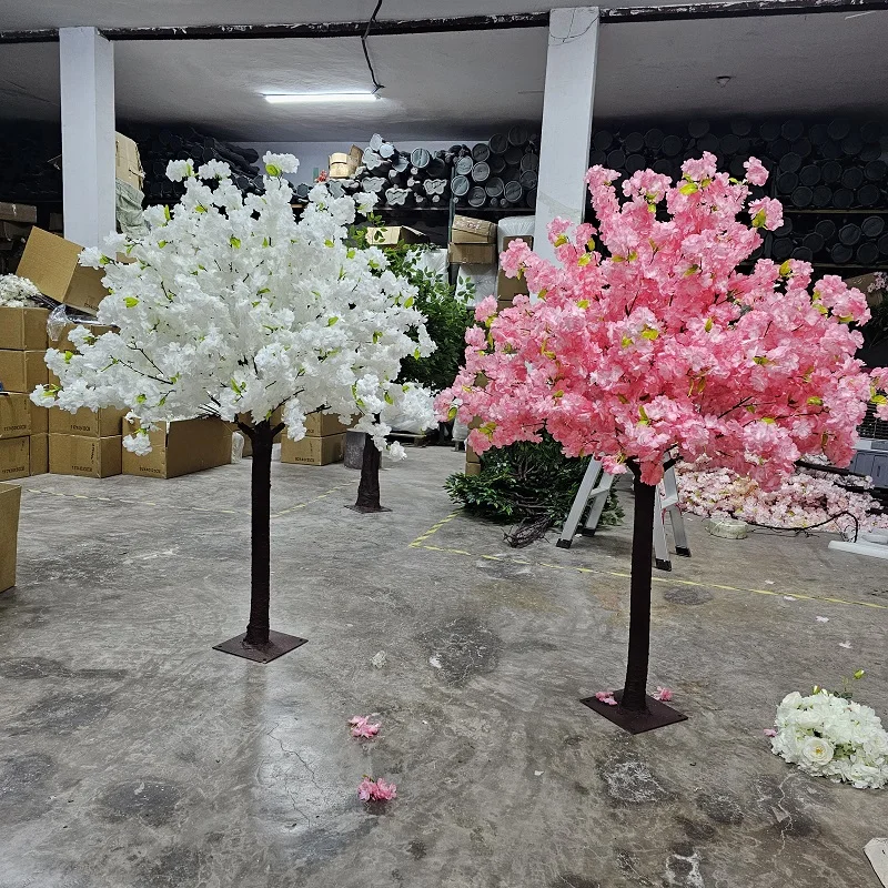L Customize Sakura Trees Red Purple White pink Wedding Background Decor Table Centerpieces Flower Artificial Cherry Blossom Tree