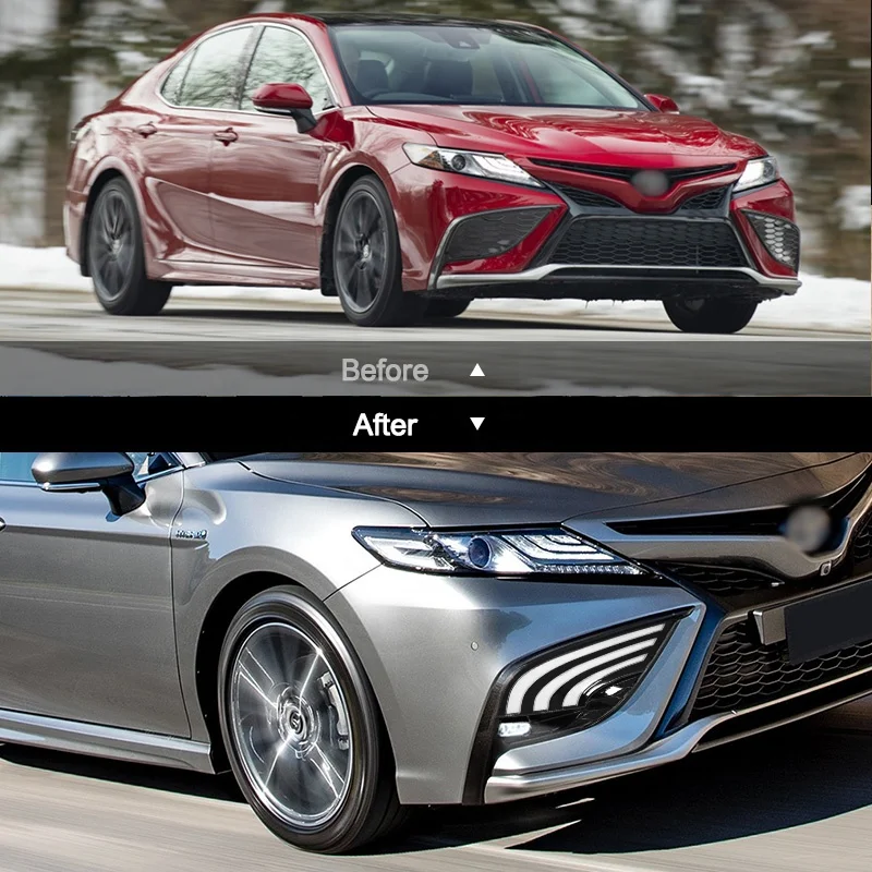 Dual 3 Colors Led Fog Lights DRL for Toyota Camry SE 2021 Daytime Running Lamps