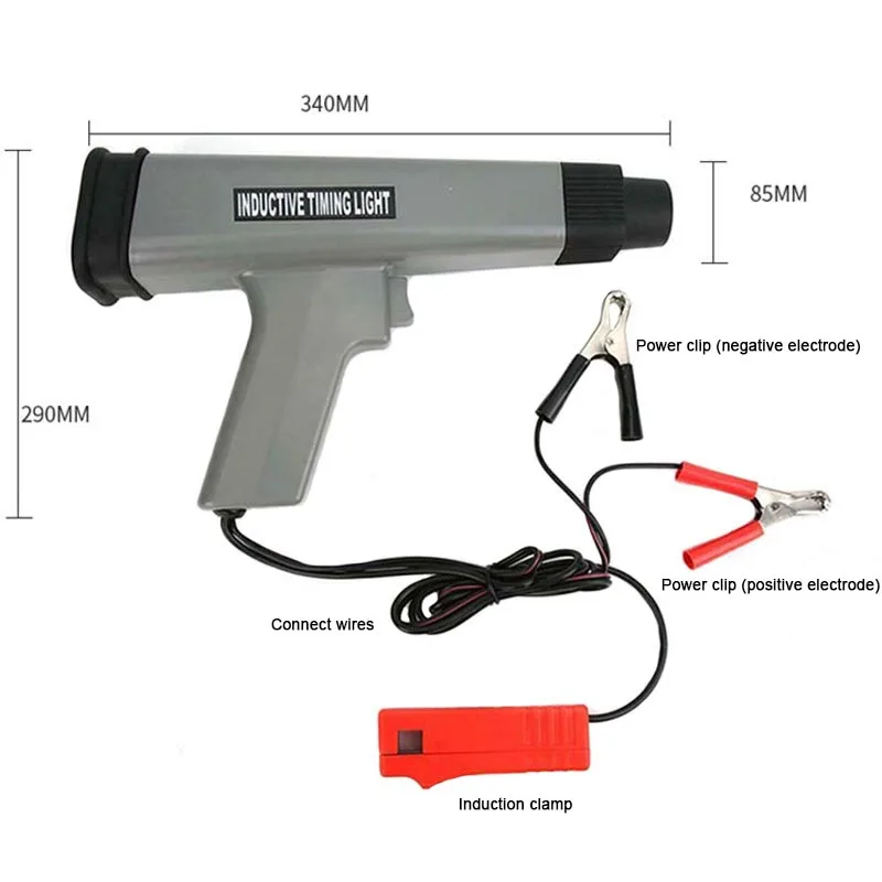 Ignition Timing Light 12V Automotive Engine Timing Light Gun Inductive Strobe Timing Light Tool for Car Vehicle Motorcycle