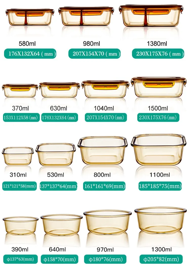 Linuo Oven Microwave Safe Pantry Kitchen Meal Prep Containers