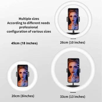 Kaliou I04410inch MJ33 RGB LED Selfie Ring Light 26cm Spotlight Fill Light Lamp Makeup Ringlight Remote Adjustable Dimmable Ring detail image