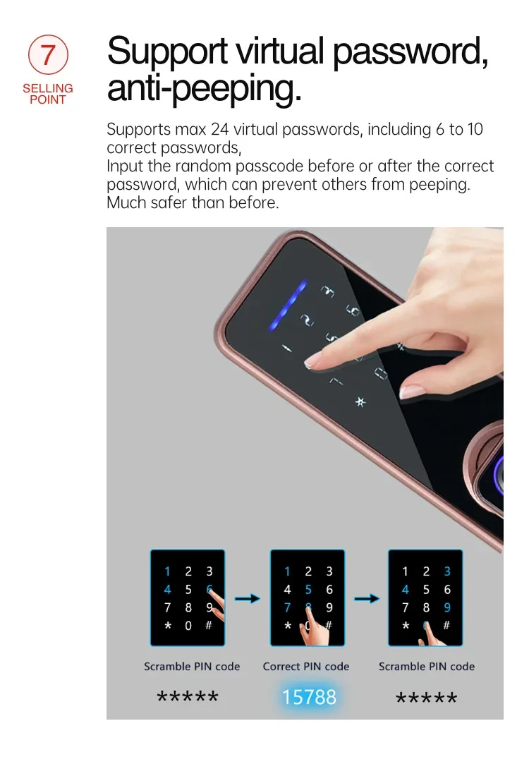 Serrure Intelligente Tuya WiFi Avec Empreinte Digitale - Alliage Aluminium, Sécurité Multi-fonctions