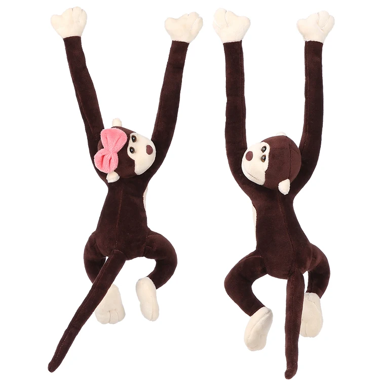 Peluche singe populaire à bras longs pour enfants, singe suspendu