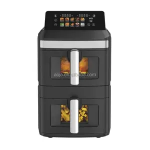 New Household Use Quality Large Capacity Air Fryer Double Stack Air Fryer 6.5L 13L Dual Basket Air Fryer with Observation Window
