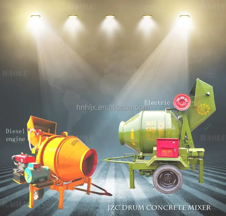 Jzc350 Mobile Self Loading Concrete Mixer Construction Site Small Skip