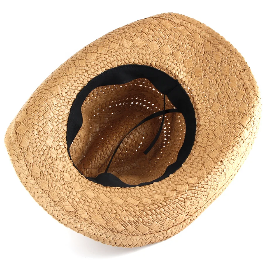 1476 Western Cowboy Hat For Women Men Wide Brim Woven Straw Cowboy Hat For Men Western Straw Cowboy Cowgirl Hat for Men Women Wide Brim  main image 3