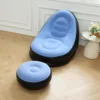 Black & Blue(sofa + footstool + foot pump)