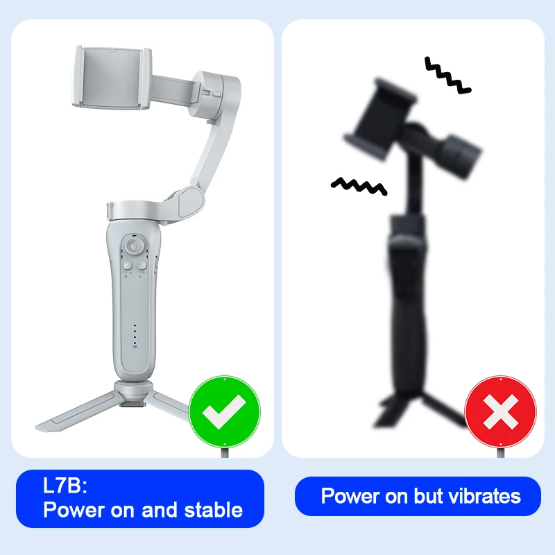 L7C 3 Axis Foldable Gimbal スマホジンバル Amazon.com: 3-Axis Phone Gimbal with Adjustable Fill Light