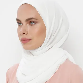 Hot Sale 78 Colors Islam Malaysia Dubai Muslim Hijab Georgette Bubble Chiffon Scarf Plain Solid Color Pearl Chiffon Shawl