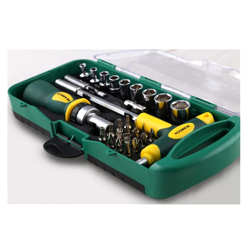 29pcs Auto Repair Hand Tools Set With Sockets and Screwdriver Bit