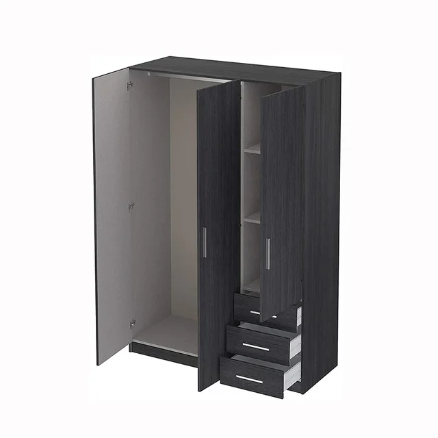 Wood bedroom furniture black roperos y closet organization systems & organizers clothes combination wardrobes door cabinet