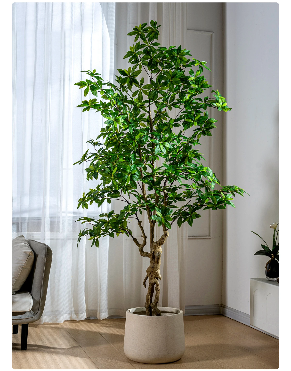 Simulated BigPieris Japonica Bonsai Indoor/Outdoor Christmas Decoration UV-Certified Green Leaf PE Artificial Plastic Tree UV supplier