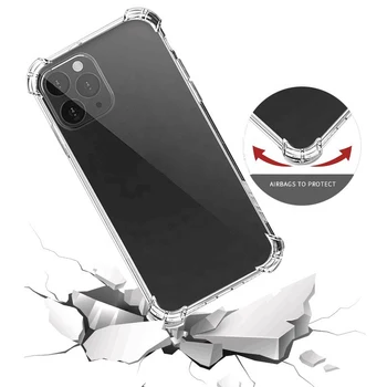 1.5mm Soft Shockproof Clear Transparent Cover For iPhone 13 12 Pro 11 Pro with Air bag Tpu Phone Case