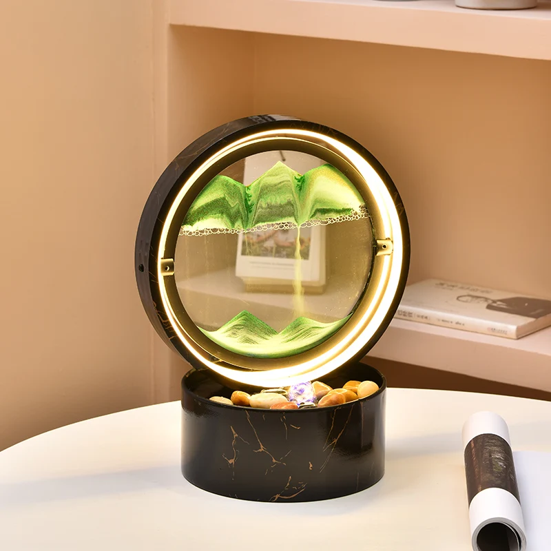 Креативные 3d стеклянные песочные часы в движении, движущаяся Песочная рамка, художественное изображение, текущий подарок, украшение фонтана