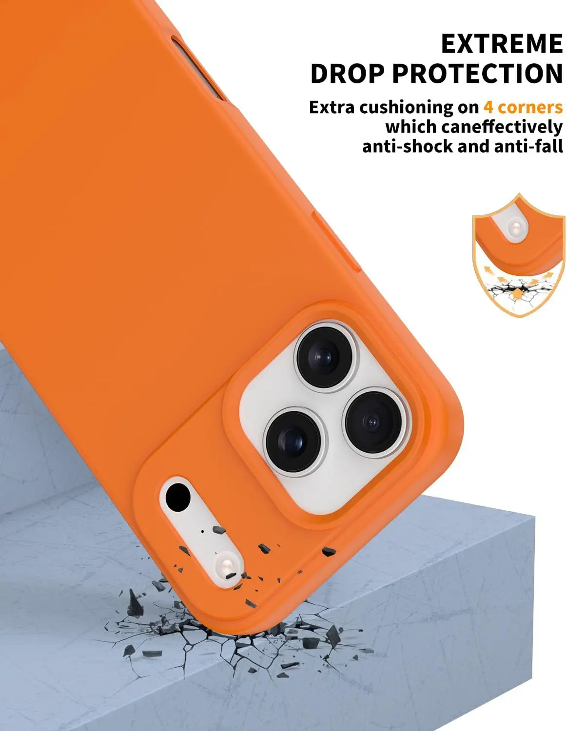 product shockproof ultra slim soft anti scratch microfiber lining compatible for iphone 17pro max  liquid silicone protective phone case-2