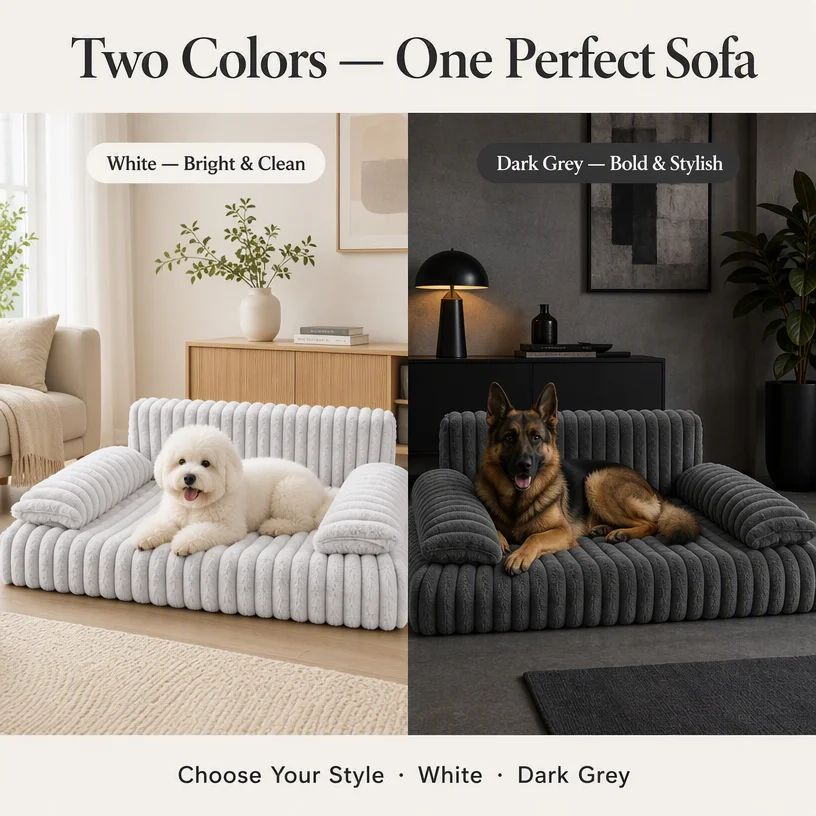 Cut Pile Corduroy Pet Sofa Bed — Product details 6