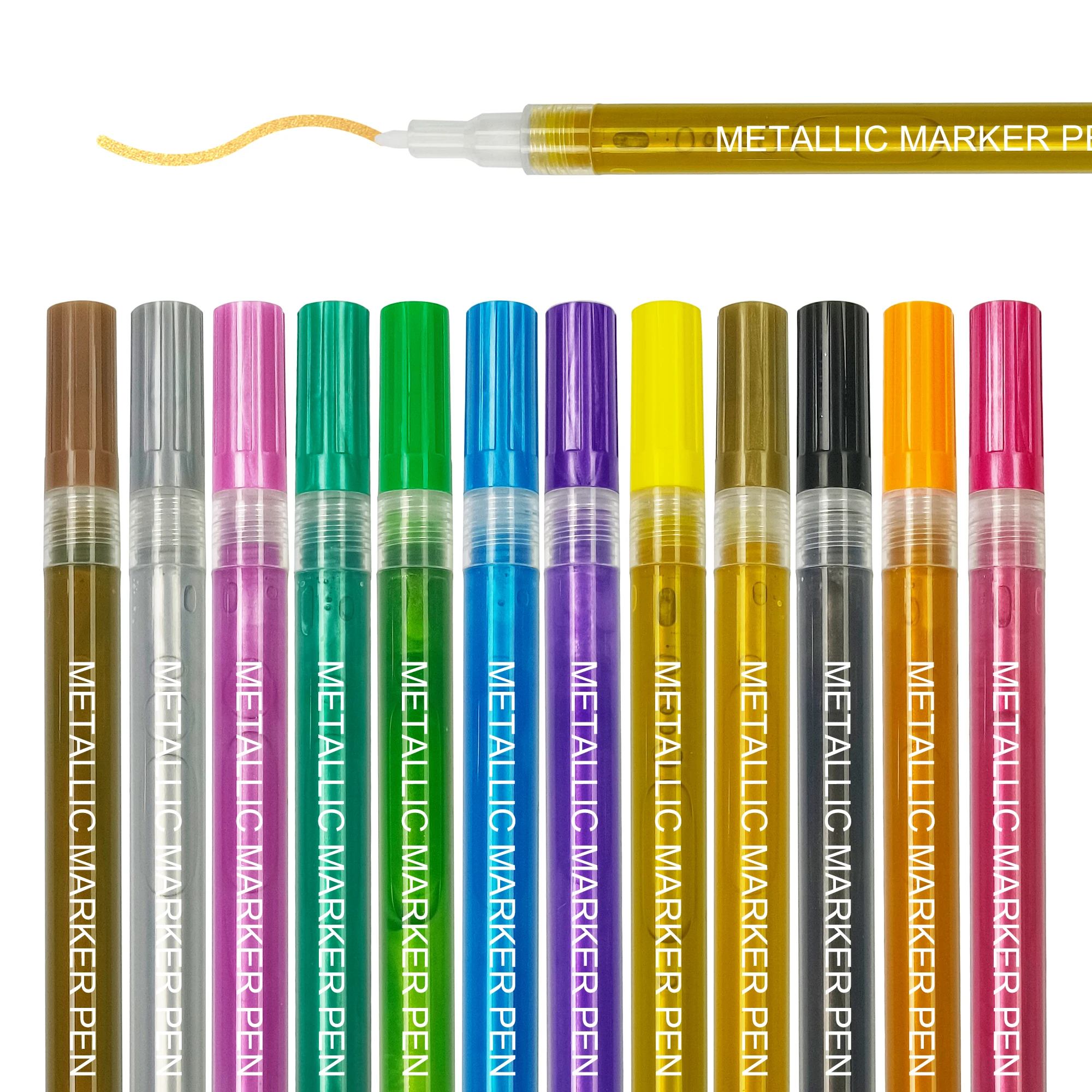 Metallic Markers Glitter Pens For Card Making 10 Colors Random