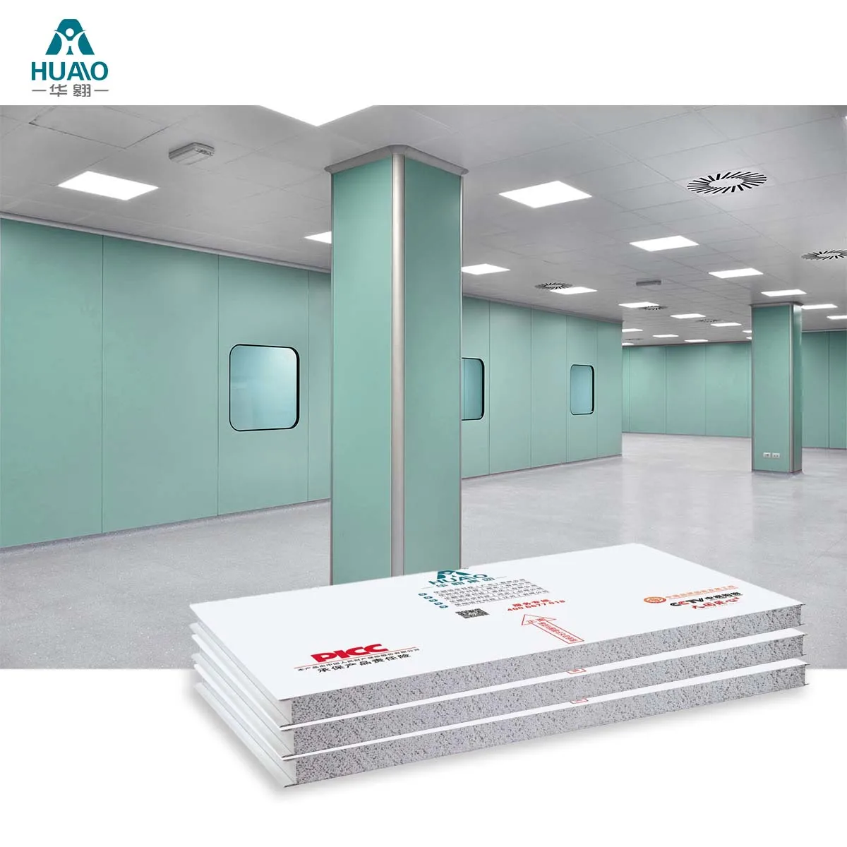 Aluminum Core Thermal Insulation Waterproof Roof Sandwich Panels EPS/PU Fire Prevention Warmth Retaining Wall Panels Cleanrooms