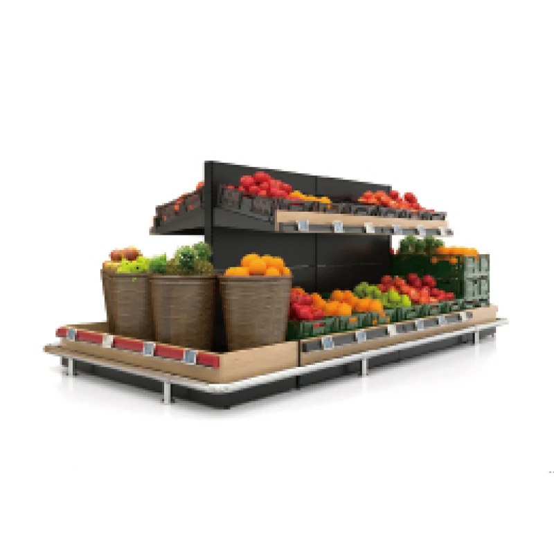 Produce Walk In Rack Supermarket Equipment Racks Fruit Vegetable Display Gondola Rack for ...