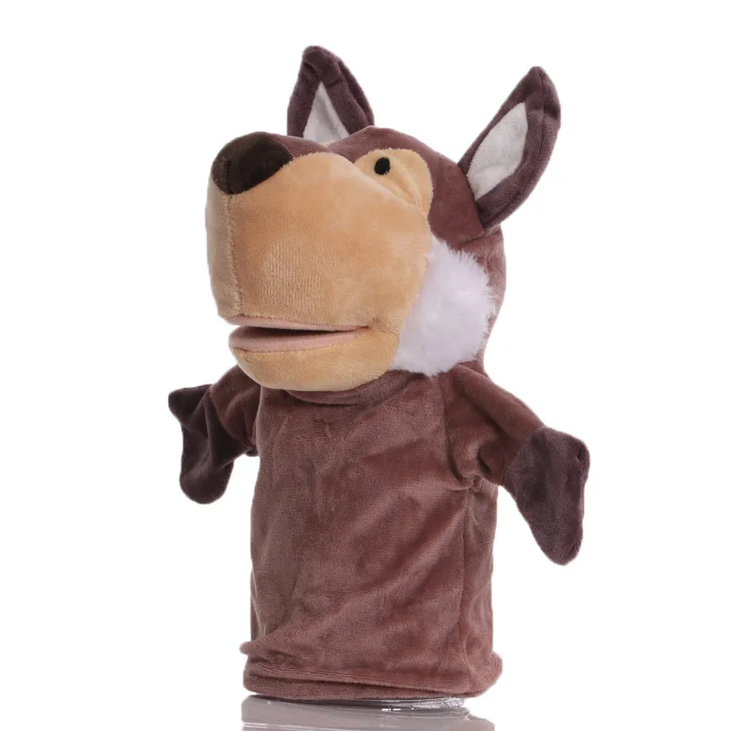 In Stock Soft Animal Hand Puppet with Moving Mouth - Cartoon Plush Doll for Parent-Kid Play, Interactive Talking Stuffed Toy