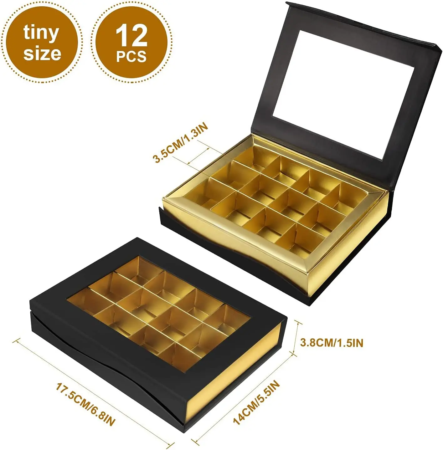Magnet Adsorption and Window Truffle Box for Handmade Chocolate