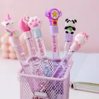 Liquid Pen Custom Cartoon Pink Korean Cute Promotional Gift Creative Girl Colorful Floating Liquid Glitter Gel Pen