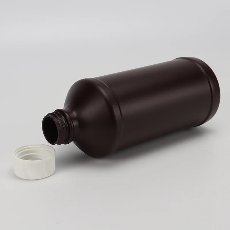 Modern HDPE Arch Frost Coffin with Translucent Round Oblong Design Child-Resistant Cap Foil Seal-for Liquid Cough Syrup Bottle