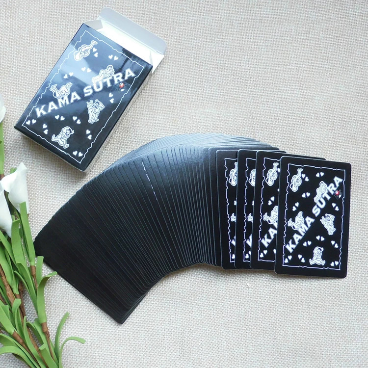 JP074 Factory Custom Printed Bridge Size Kama Sutra Playing Cards Sexy Cartoon Erotic Poker Cards