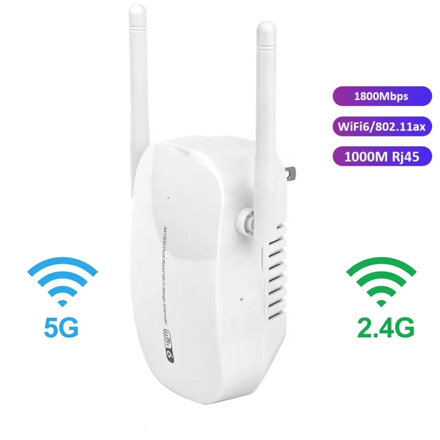 Gigabit Wireless WiFi Repeater AX1800 MU-MIMO WiFi 6 Range Extender Dual  Band Wireless Signal Booster - Buy Gigabit Wireless WiFi Repeater AX1800  MU-MIMO WiFi 6 Range Extender Dual Band Wireless Signal Booster