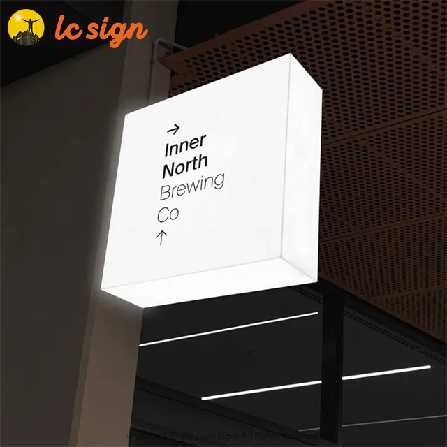 Индивидуальный наружный водонепроницаемый акриловый знак рекламный световой короб светодиодный квадратный