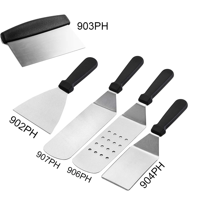 Wood Handle Rectangular Stainless Steel Kitchen Frying Turner