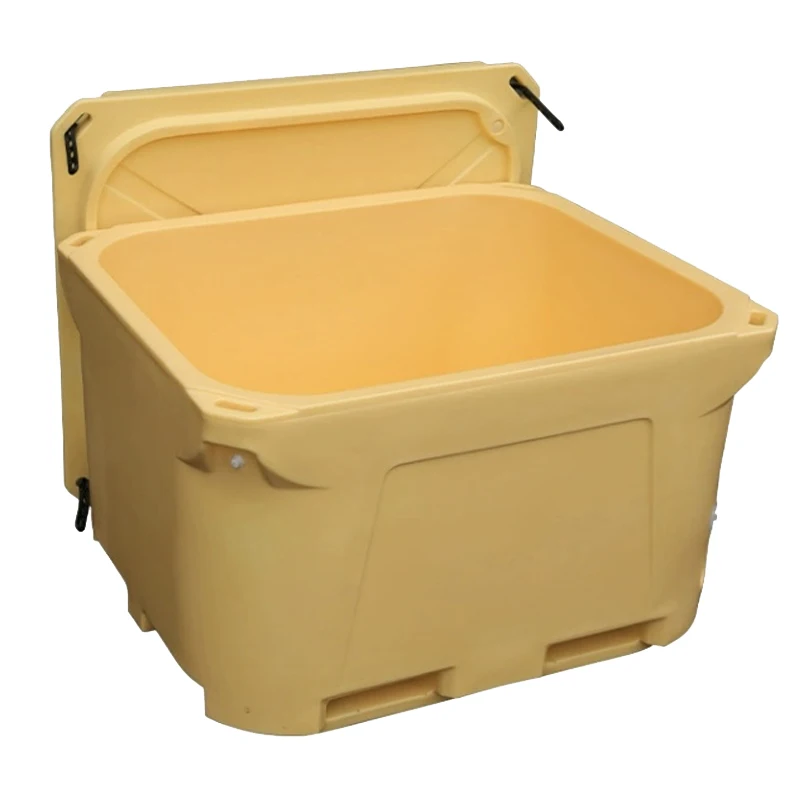 700 Liter Large Rectangle Insulated Storage Dry Ice Box LLDPE Thermal Fish Tubs Live Fish Transportation Food Rotomolded Plastic Insulated fish tub