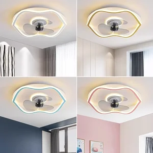 Modern Ceiling LED Lights for Home Bedroom Living Room Fixtures Round Chandelier with Fan