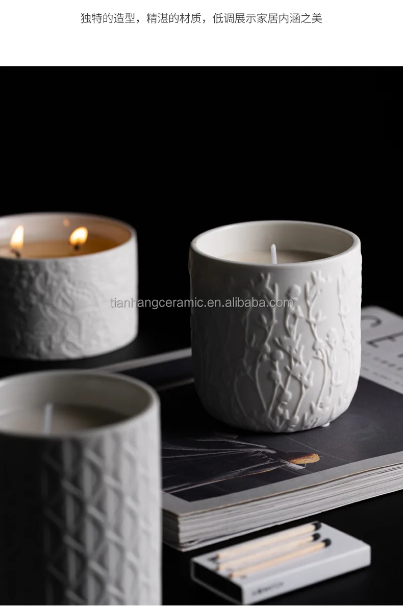 Wholesale Ceramic Candle Jar  Luxury Soy Wax Scented Candles box For Home Decoration Birthday.jpg