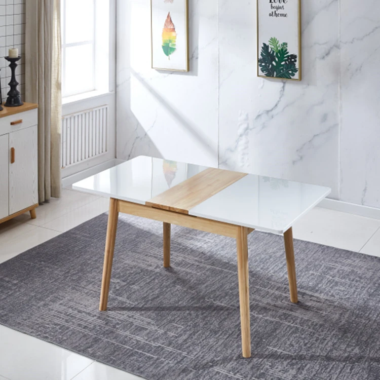 Simple Retractable Dining Room Furniture Dining Table Set Living Room