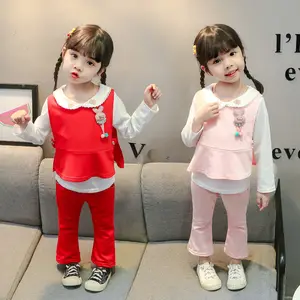 Westernized Autumn Three-Piece Set 2023 New 4 Girls' Spring and Autumn Style 3-5 Year Old Half Little Girl Korean Set